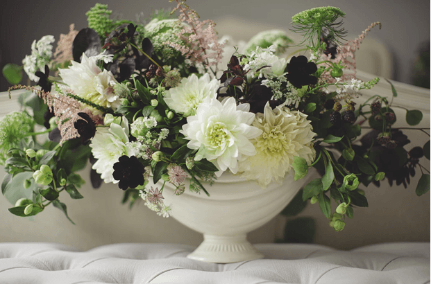 flowers in bowl