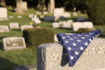 flag on headstone