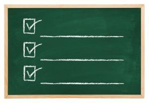 Checklist on blackboard